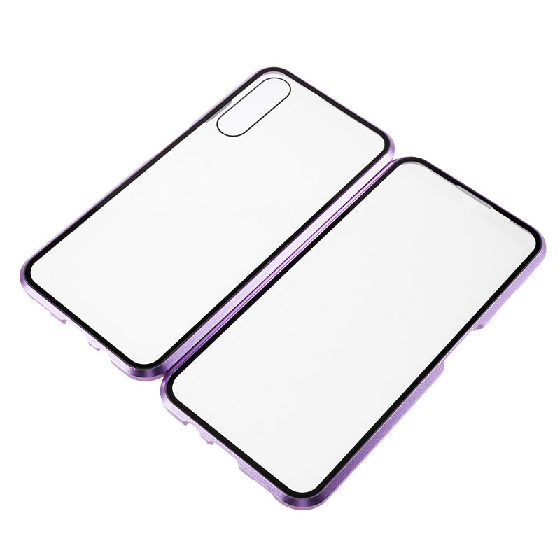 Pro Samsung Galaxy A14 5G oboustranné tvrzené sklo pouzdro na telefon s magnetickým kovovým rámečkem