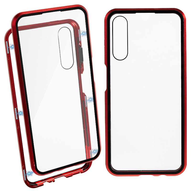 Pro Samsung Galaxy A14 5G oboustranné tvrzené sklo pouzdro na telefon s magnetickým kovovým rámečkem