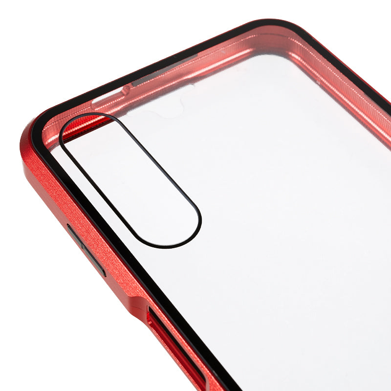 Pro Samsung Galaxy A14 5G oboustranné tvrzené sklo pouzdro na telefon s magnetickým kovovým rámečkem