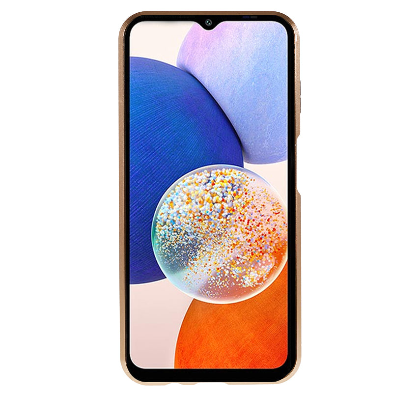 Pro Samsung Galaxy A14 5G oboustranné tvrzené sklo pouzdro na telefon s magnetickým kovovým rámečkem