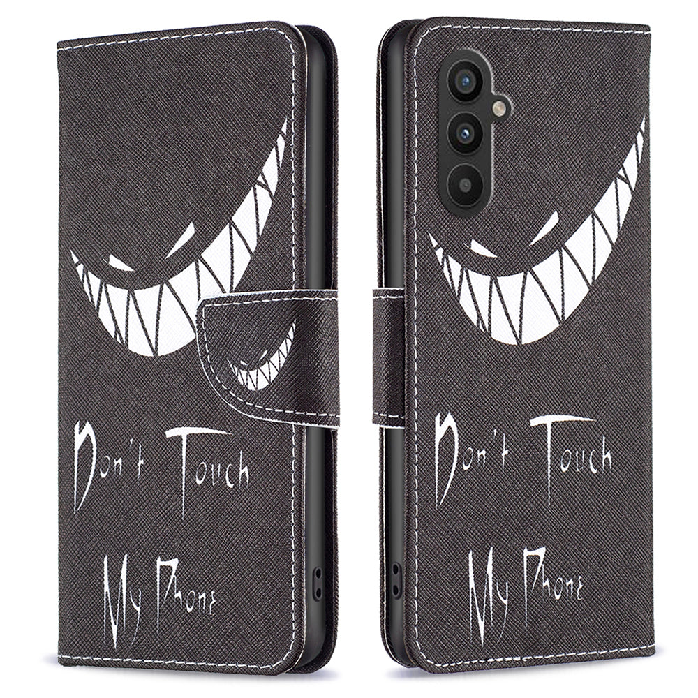 Til Samsung Galaxy A24 4G mønsterudskrivning Anti-drop telefonetui PU læder pungholder cover