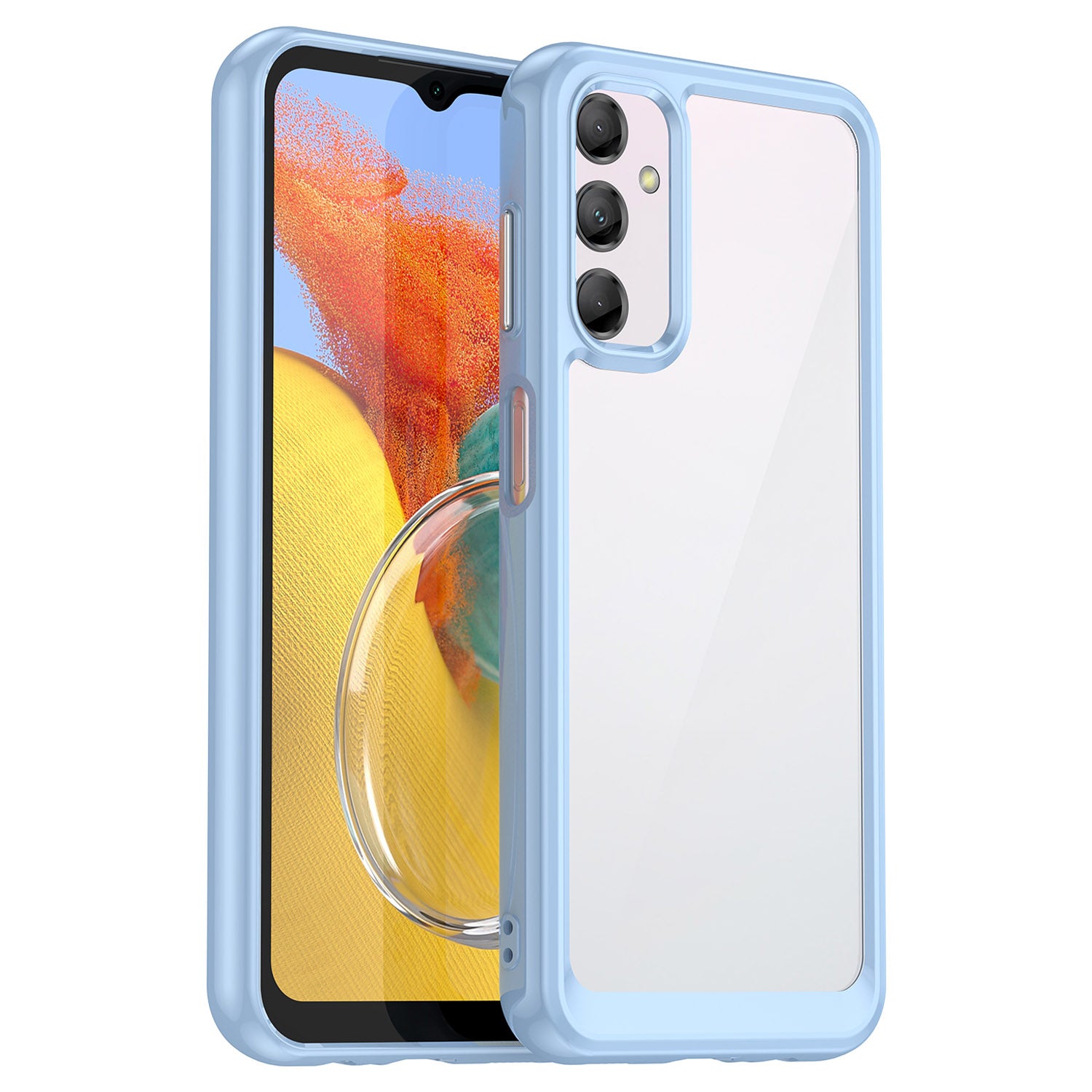 Pro Samsung Galaxy M14 5G TPU akrylové pouzdro na telefon odolné proti pádu, průhledný ochranný kryt telefonu