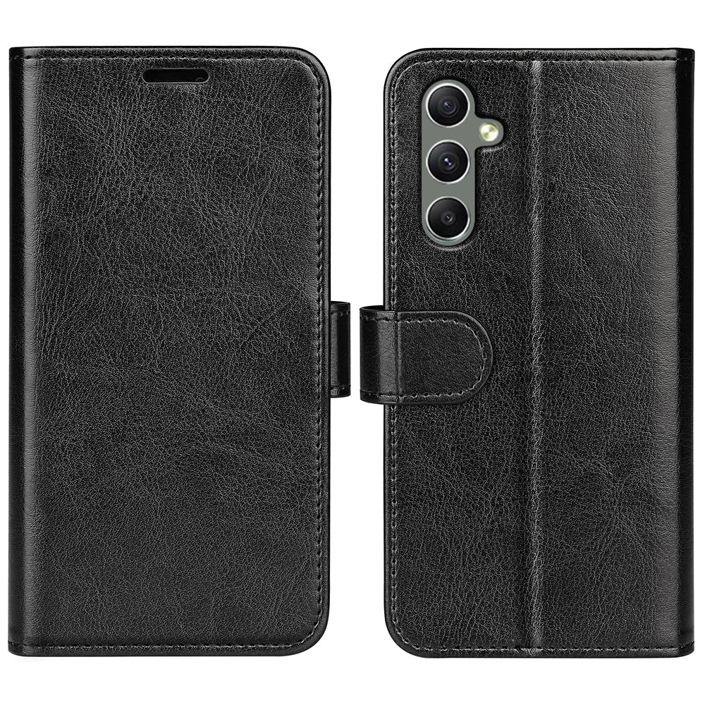 Til Samsung Galaxy A24 4G PU Læder Pung Flip Cover Crazy Horse Texture Stand Telefon etui