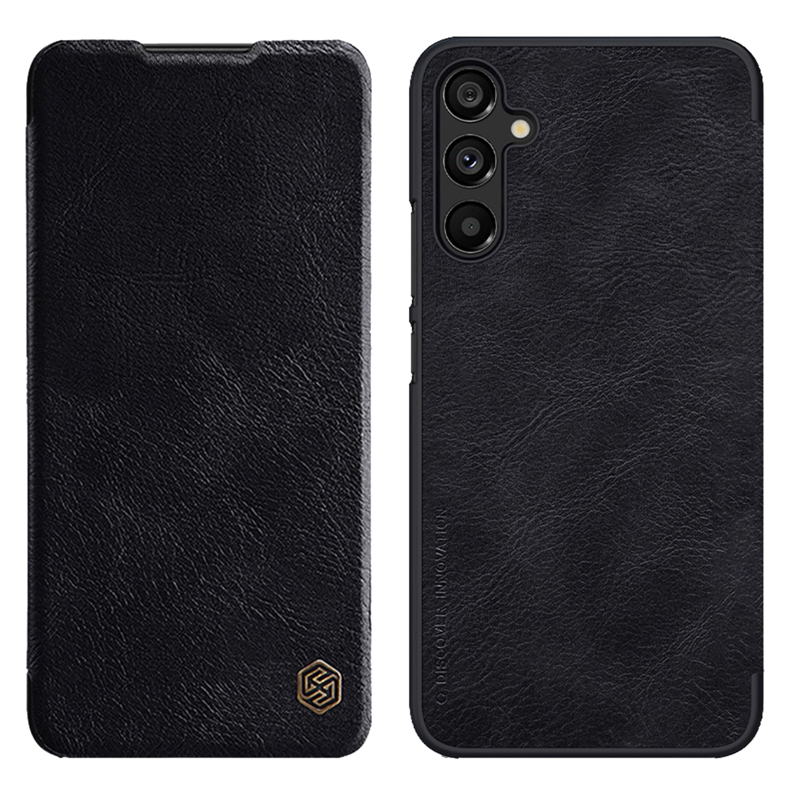 NILLKIN Qin Series for Samsung Galaxy A34 5G PU Leather PC Phone Case Drop-proof Cover with Card Slots