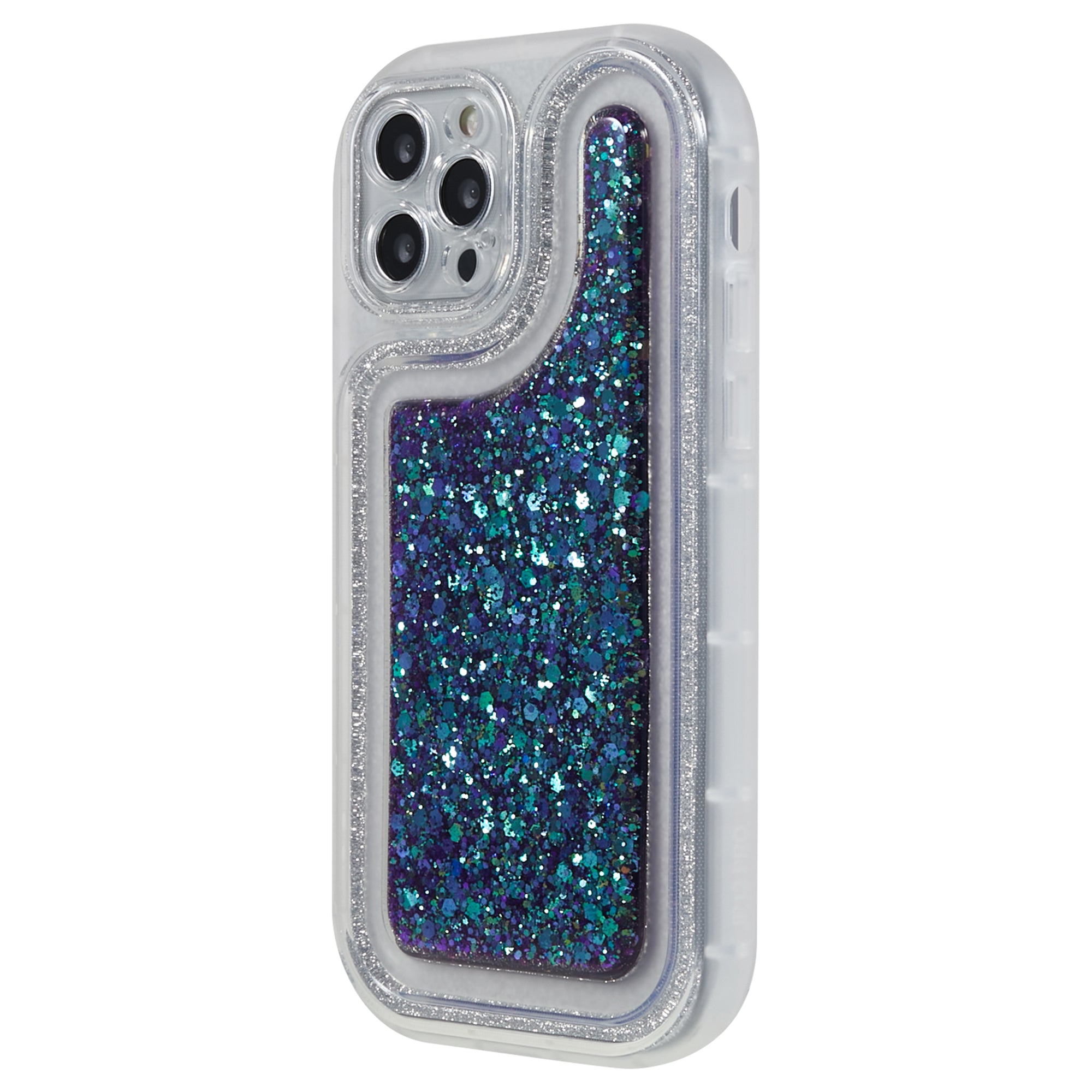 Til iPhone 12 Pro 6,1 tommer Glitter Sparkle Epoxy telefoncover Blødt TPU faldbeskyttelsescover