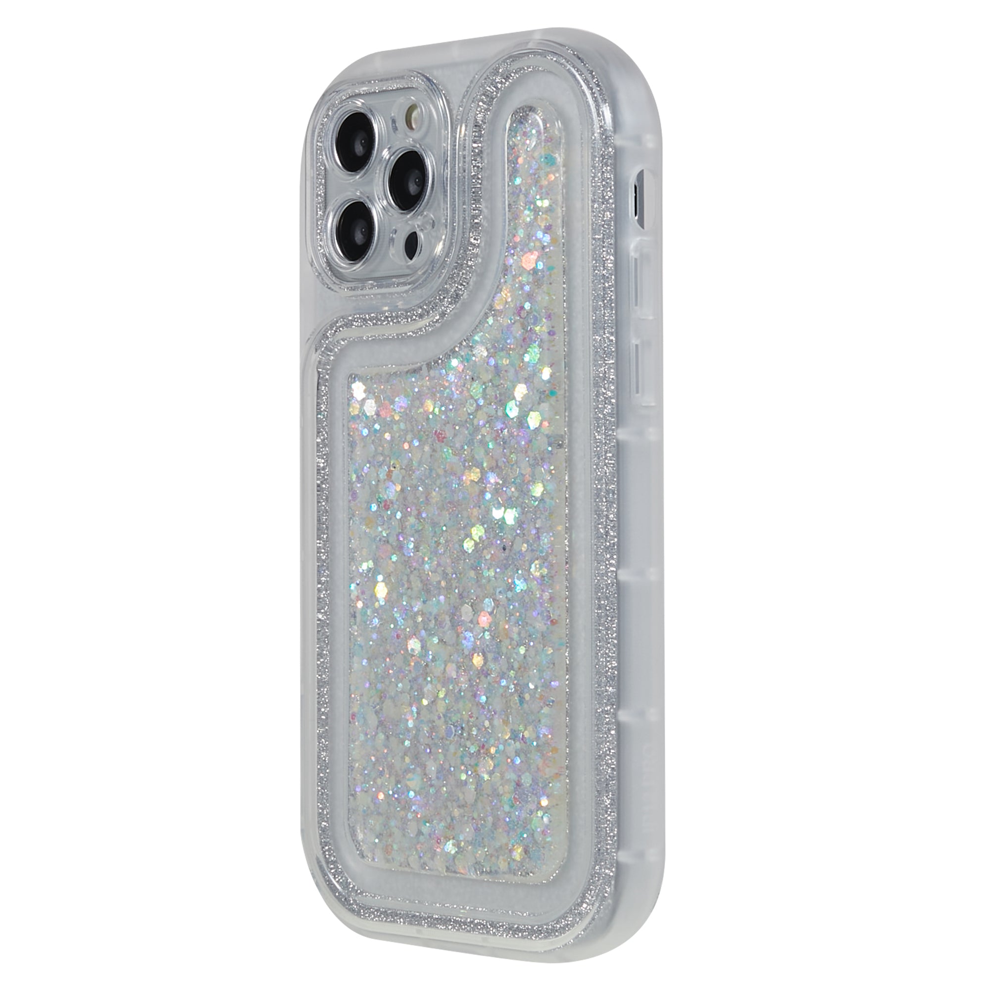 Til iPhone 12 Pro 6,1 tommer Glitter Sparkle Epoxy telefoncover Blødt TPU faldbeskyttelsescover