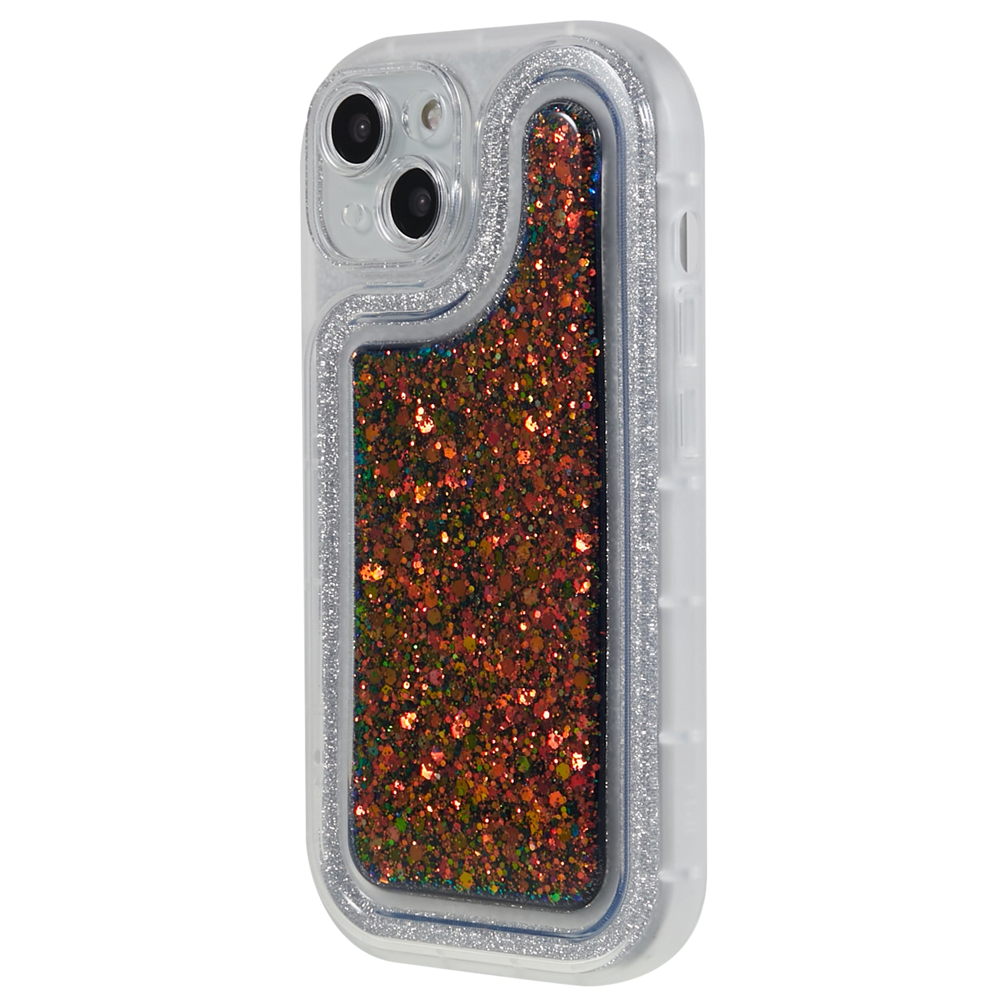 For iPhone 14 Epoxy Personalised Mobile Phone Case Bling Glitter Soft TPU Cover