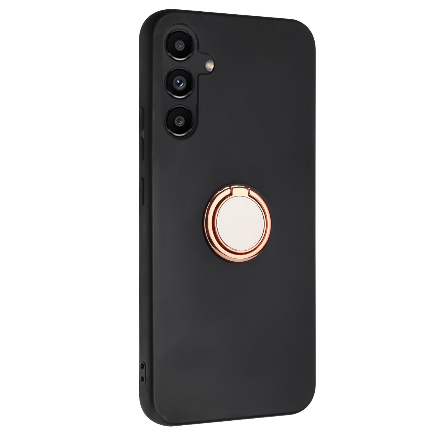 For Samsung Galaxy M14 5G Flexible TPU Back Cover Rotary Ring Kickstand Matte Phone Case