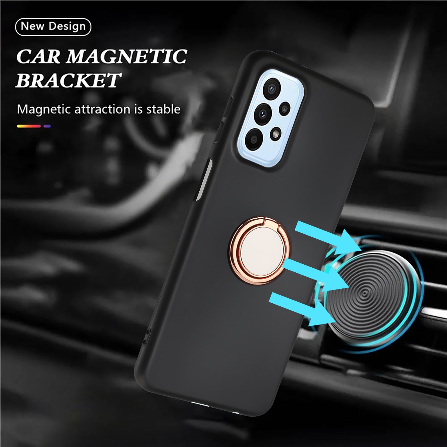 For Samsung Galaxy A52 4G / 5G / A52s 5G Ring Kickstand Matte TPU Case Cell Phone Protector Cover