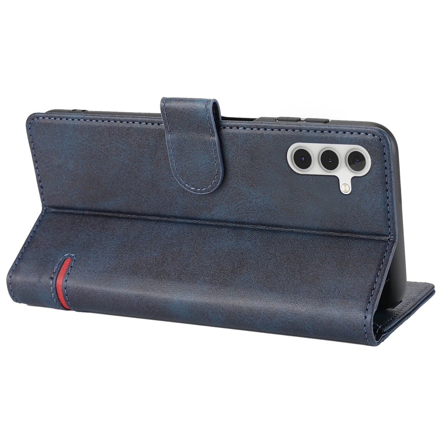 Til Samsung Galaxy A24 4G stødsikker telefoncover Horisontal Line Læder Taske Stand Wallet Cover