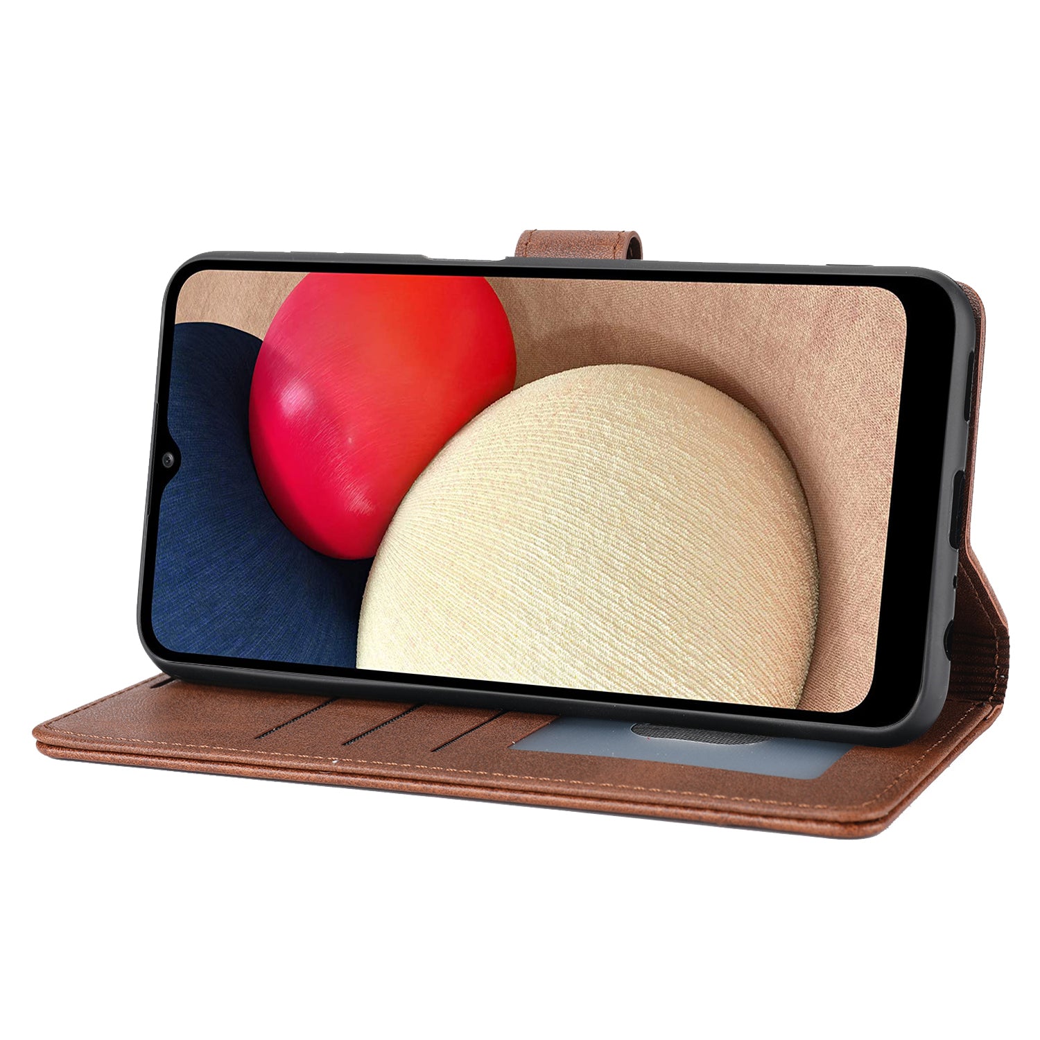 Til Samsung Galaxy A24 4G stødsikker telefoncover Horisontal Line Læder Taske Stand Wallet Cover