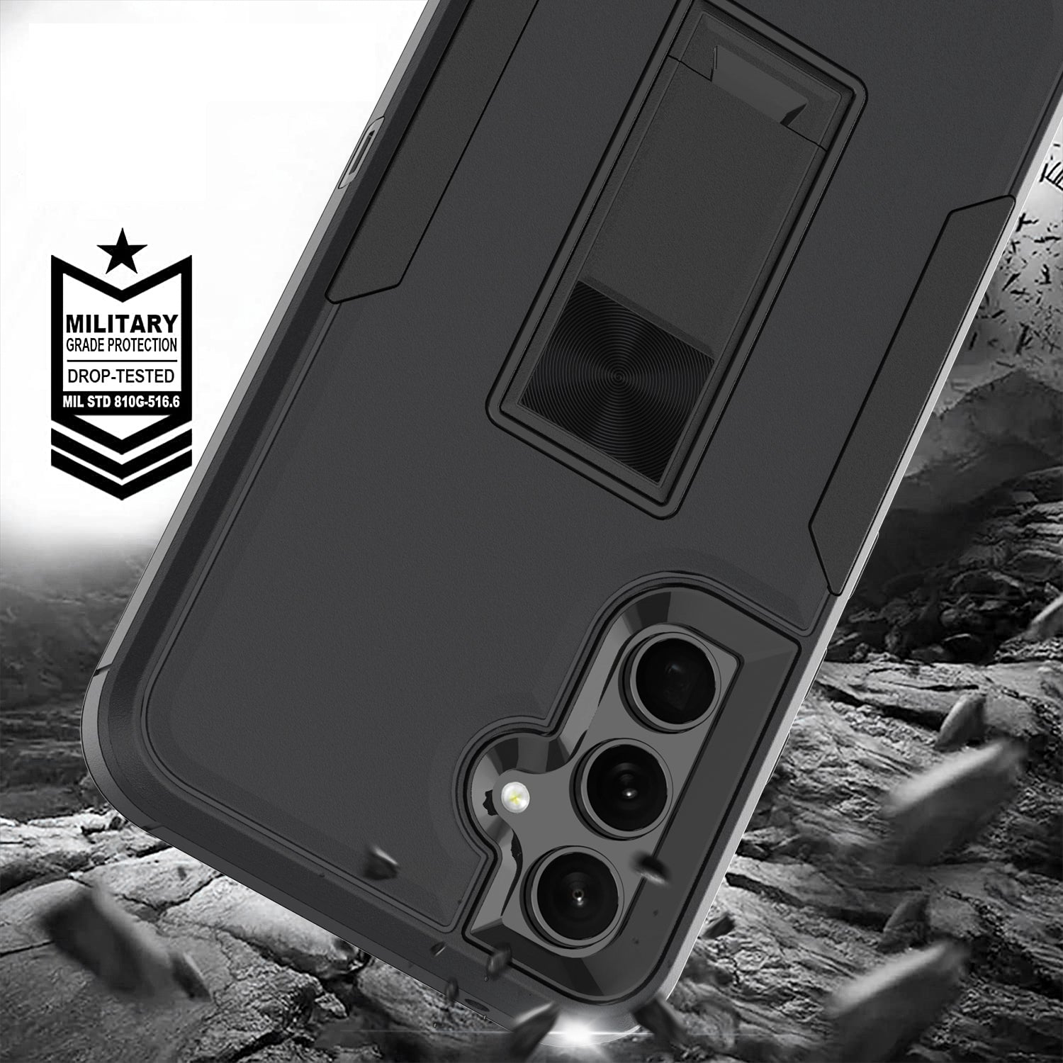 For Samsung Galaxy A54 5G Kickstand PC TPU Phone Case Magnetic Car Mount Phone Cover