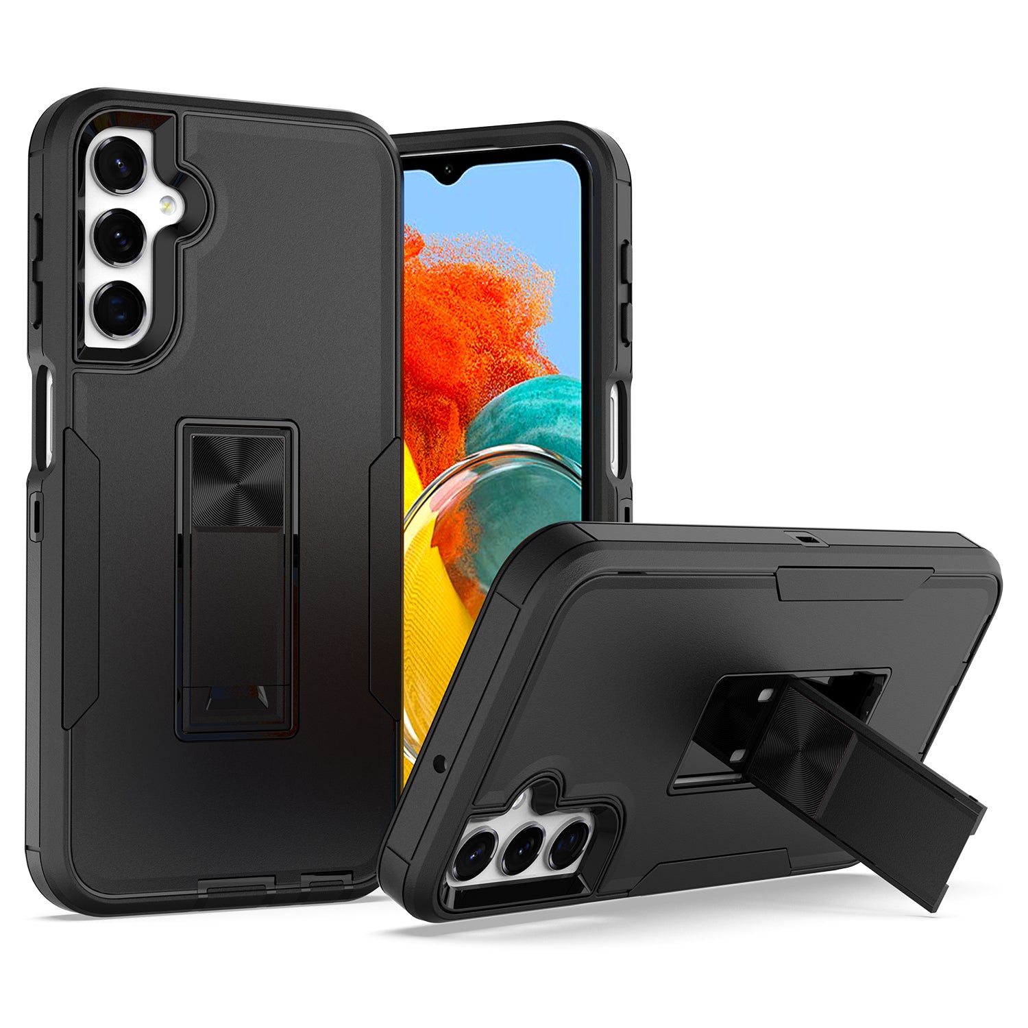 For Samsung Galaxy A24 4G Kickstand Phone Case PC TPU Drop-proof Phone Cover