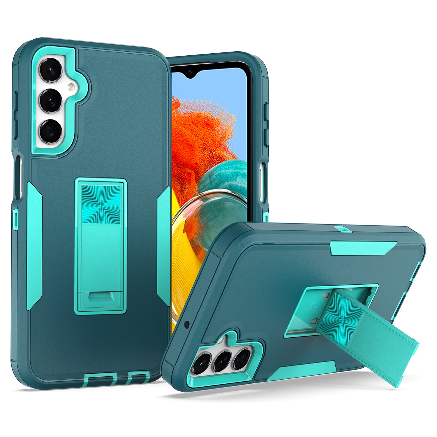 For Samsung Galaxy A24 4G Kickstand Phone Case PC TPU Drop-proof Phone Cover