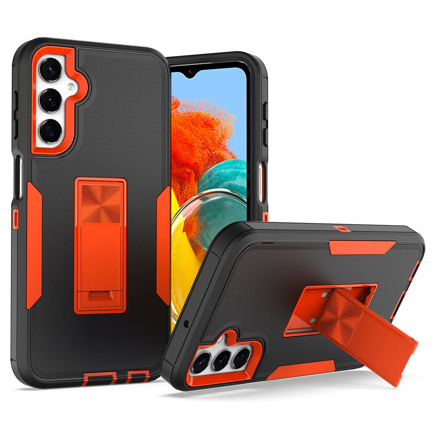 For Samsung Galaxy A24 4G Kickstand Phone Case PC TPU Drop-proof Phone Cover