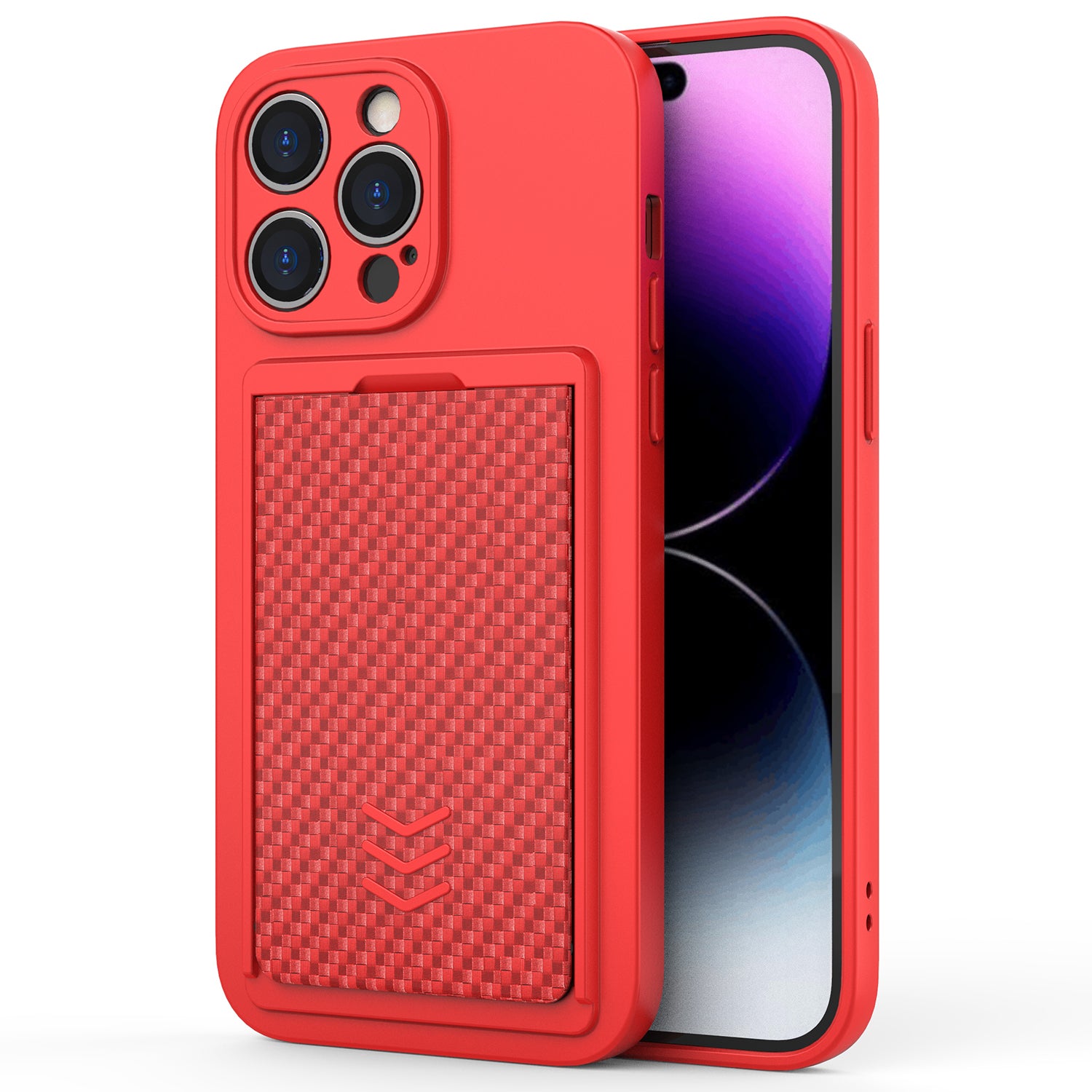 PC Slide Card Holder Phone Case for iPhone 14 Pro Max Anti-drop TPU Cover