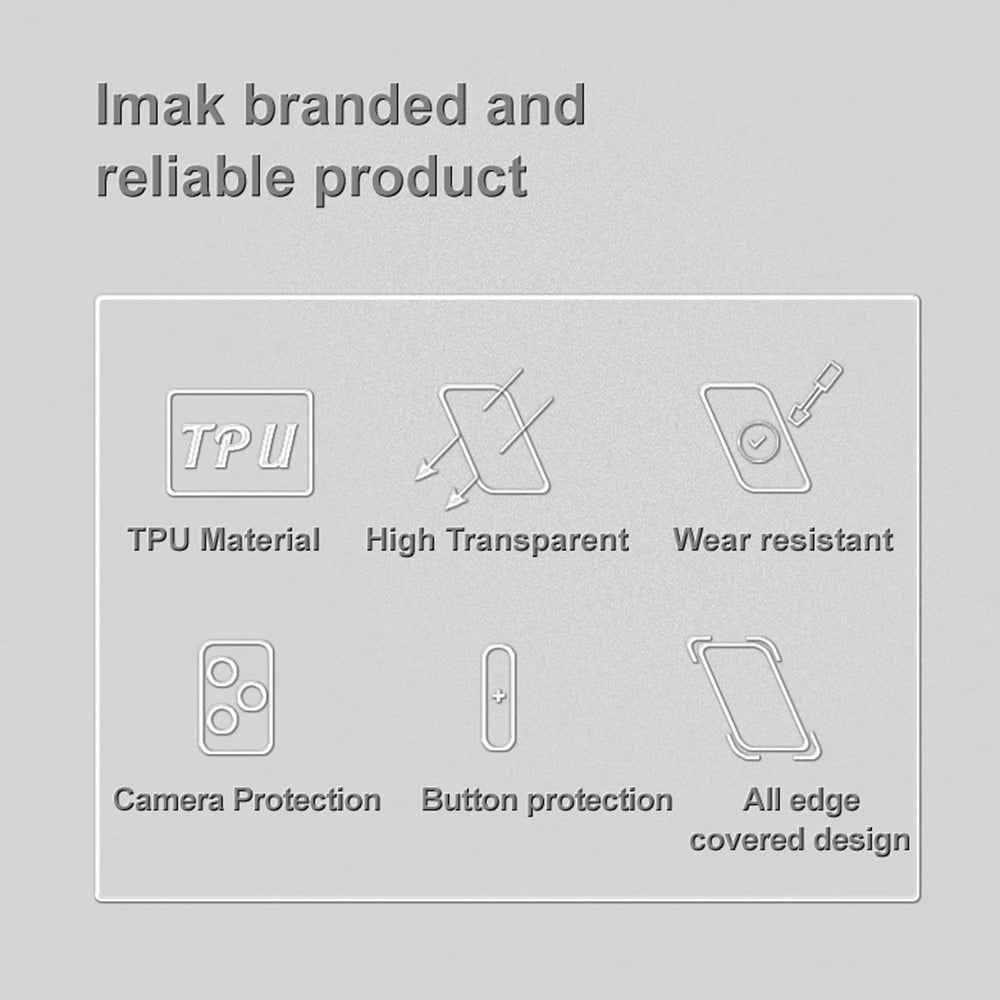 IMAK UX-5 Series For Samsung Galaxy A14 4G / 5G Phone Case Transparent Back Soft TPU Cover