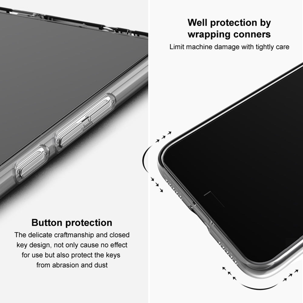 IMAK UX-5 Series For Samsung Galaxy A14 4G / 5G Phone Case Transparent Back Soft TPU Cover