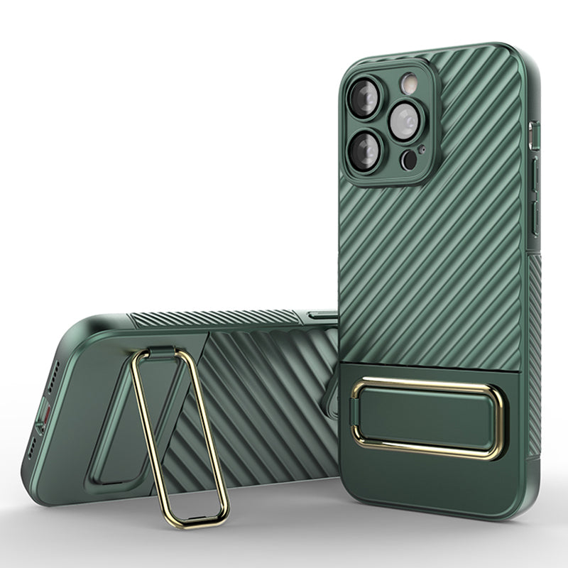 Magnetic Phone Cover for iPhone 14 Pro Max TPU Hard PC Shockproof Case with Kickstand