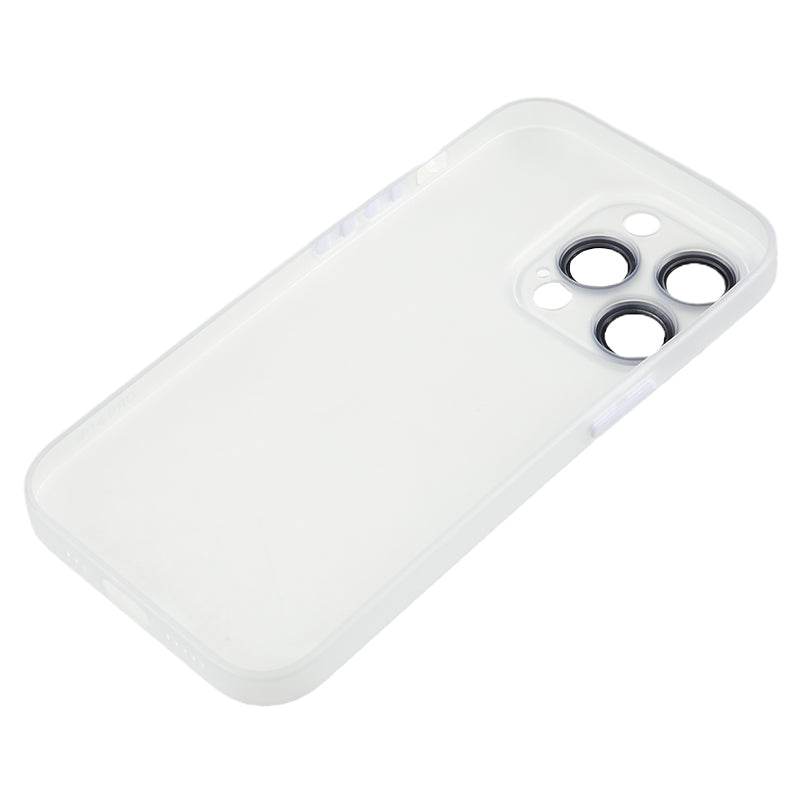 For iPhone 14 Pro Anti-drop Phone Case Matte TPU Protective Cover with Metal Camera Lens Ring
