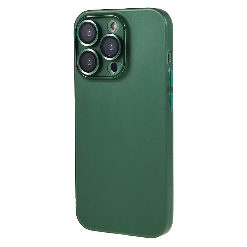 For iPhone 14 Pro Anti-drop Phone Case Matte TPU Protective Cover with Metal Camera Lens Ring