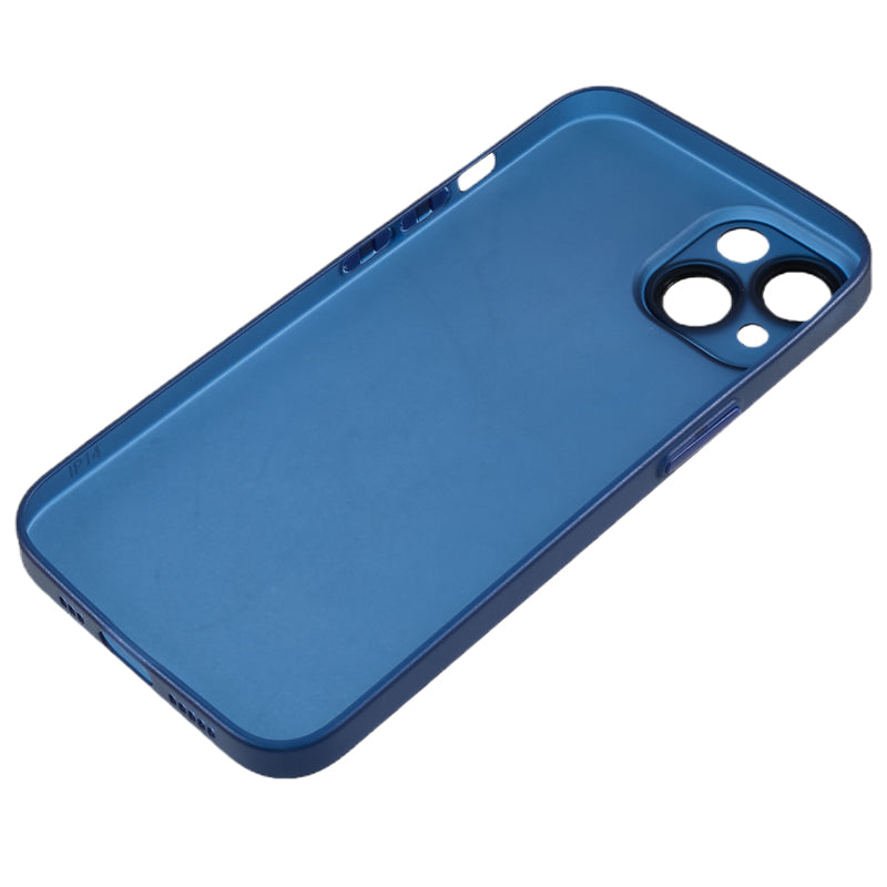 For iPhone 14 Anti-drop Phone Case Matte TPU Anti-fingerprint Cover with Metal Lens Ring