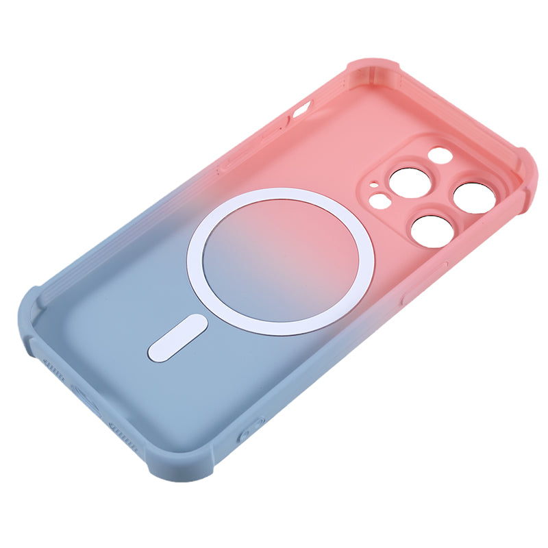 Gradient Magnetic Case for iPhone 13 Pro 6.1 inch Soft TPU Shockproof Protective Phone Cover with Camera Lens Protector