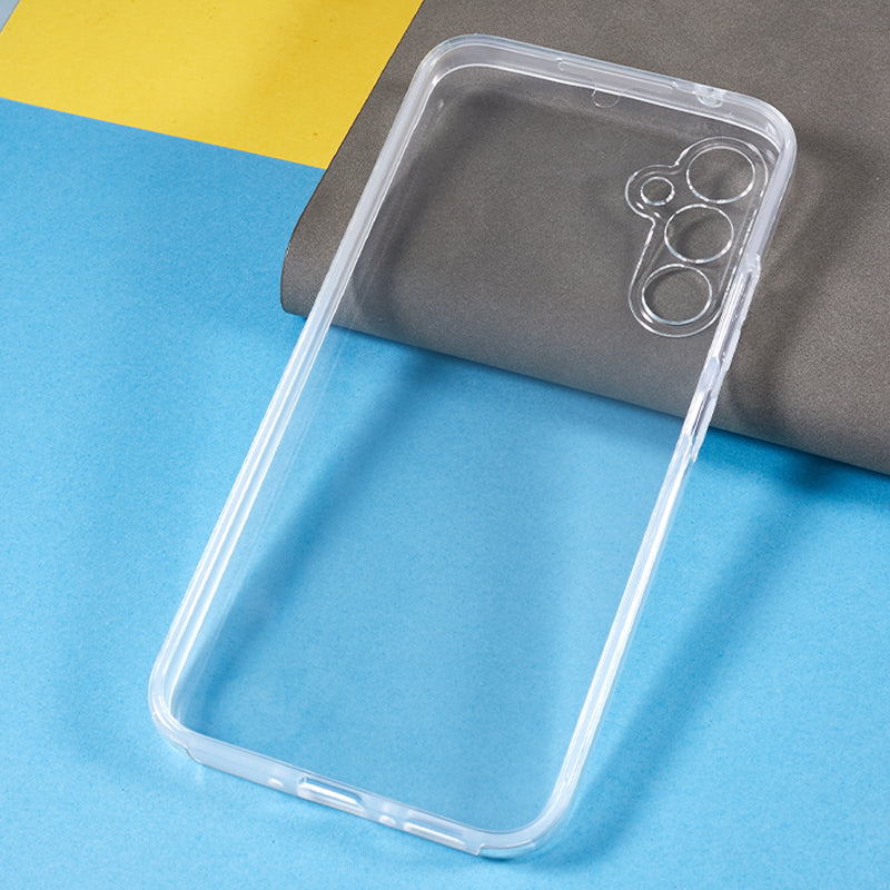 Pro Samsung Galaxy A54 5G Full Protection Ochranný TPU rámeček proti pádu + akrylová zadní strana + PET přední kryt průhledné pouzdro na telefon
