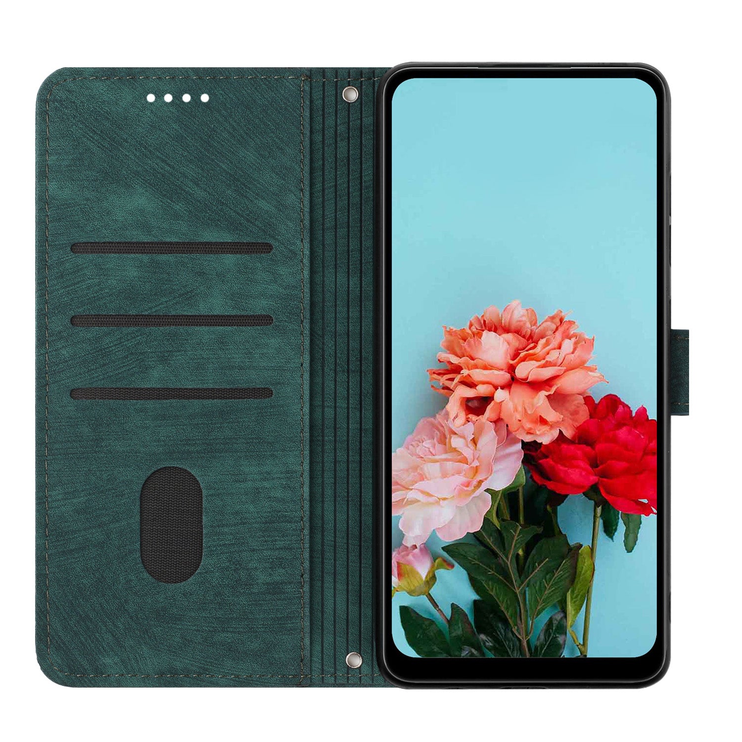 For Samsung Galaxy S23 Wallet Case PU Leather Folio Flip Shell Lines Imprinted Stand Phone Cover