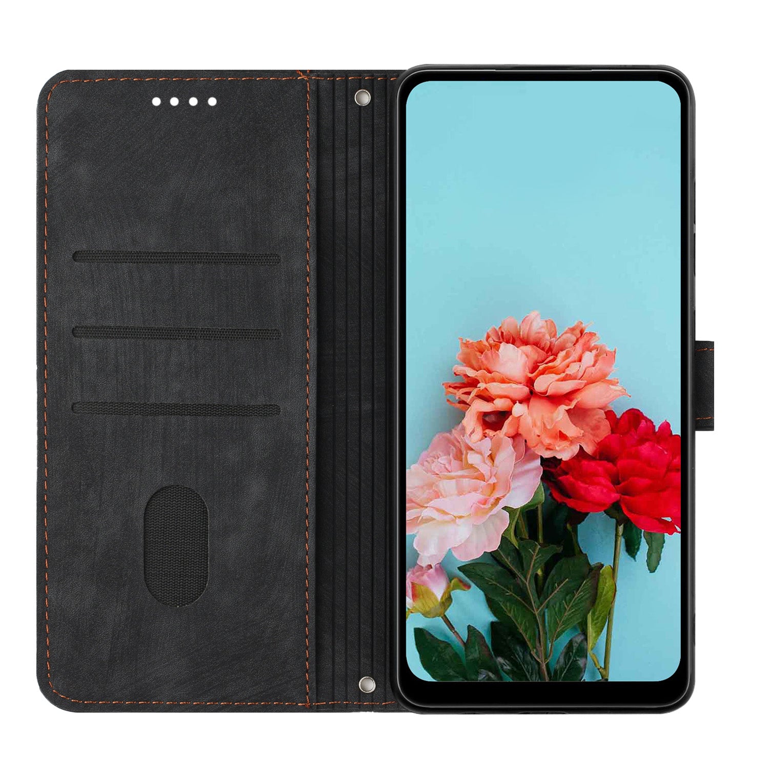 For Samsung Galaxy S23 PU Leather Wallet Folio Case Lines Imprinted Stand Phone Cover with Shoulder Strap