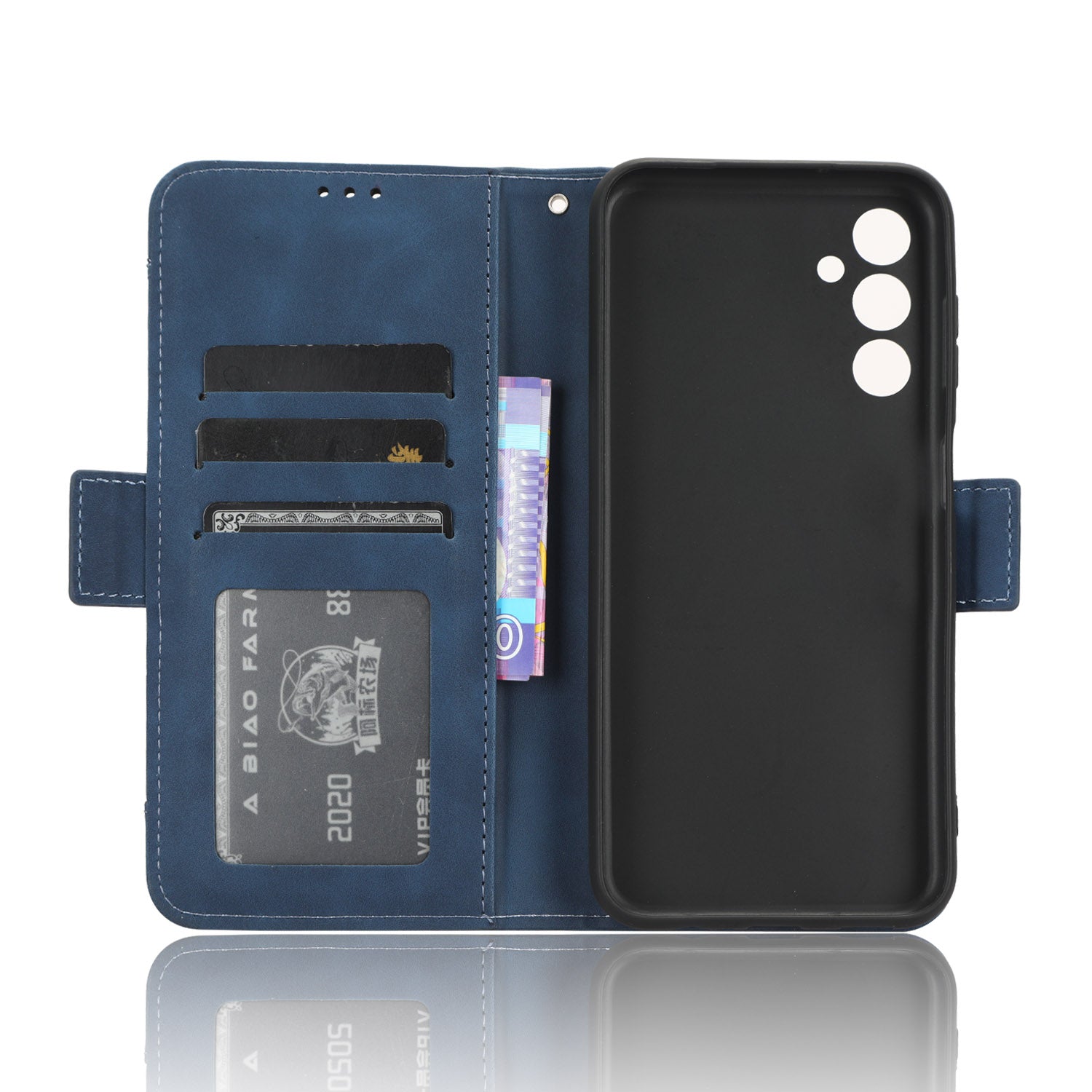 Wallet PU Leather Case for Samsung Galaxy M14 5G Multiple Card Slots Phone Stand Cover