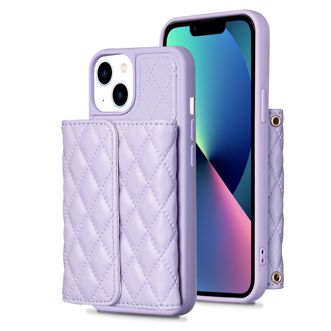 BF23-Style For iPhone 13/14 PU Leather TPU Phone Case Card Slot Kickstand Shockproof Cover
