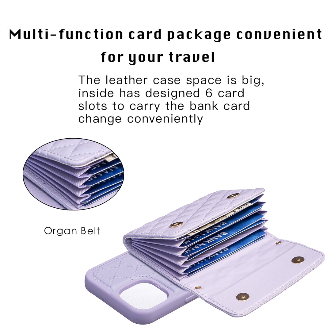 BF23-Style For iPhone 13/14 PU Leather TPU Phone Case Card Slot Kickstand Shockproof Cover