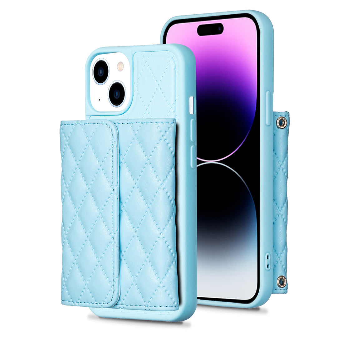 BF23-Style For iPhone 13/14 PU Leather TPU Phone Case Card Slot Kickstand Shockproof Cover