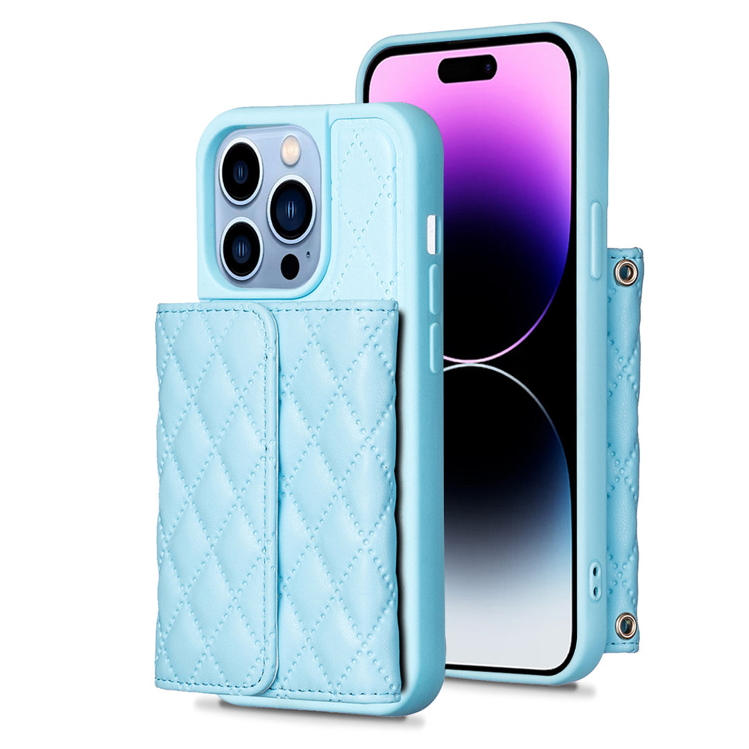 BF23-Style For iPhone 14 Pro Max Cell Phone Cover Kickstand PU Leather TPU Phone Case with Horizontal Card Holder