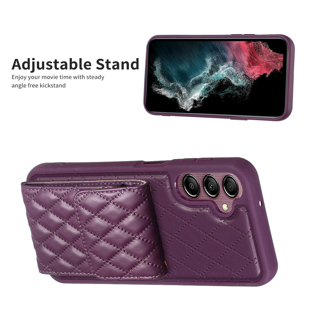 BF22-Style For Samsung Galaxy A14 4G / 5G Anti-Scratch Phone Cover PU Leather TPU Phone Case Vertical Card Holder Pouch with Strap