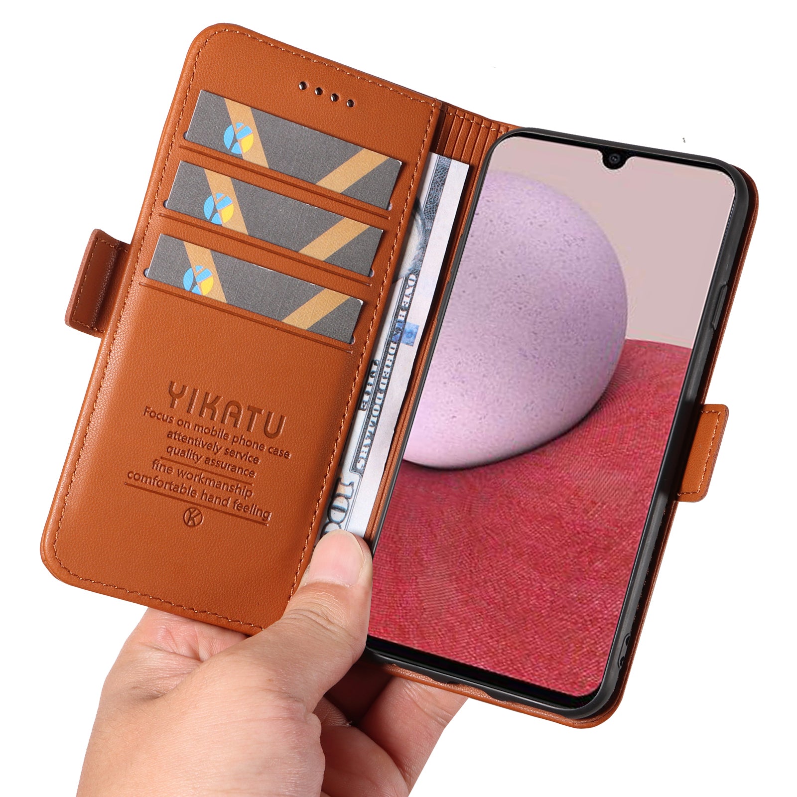 YIKATU YK-003 For Samsung Galaxy A14 5G Wallet Case PU Leather Inner TPU Stand Phone Cover