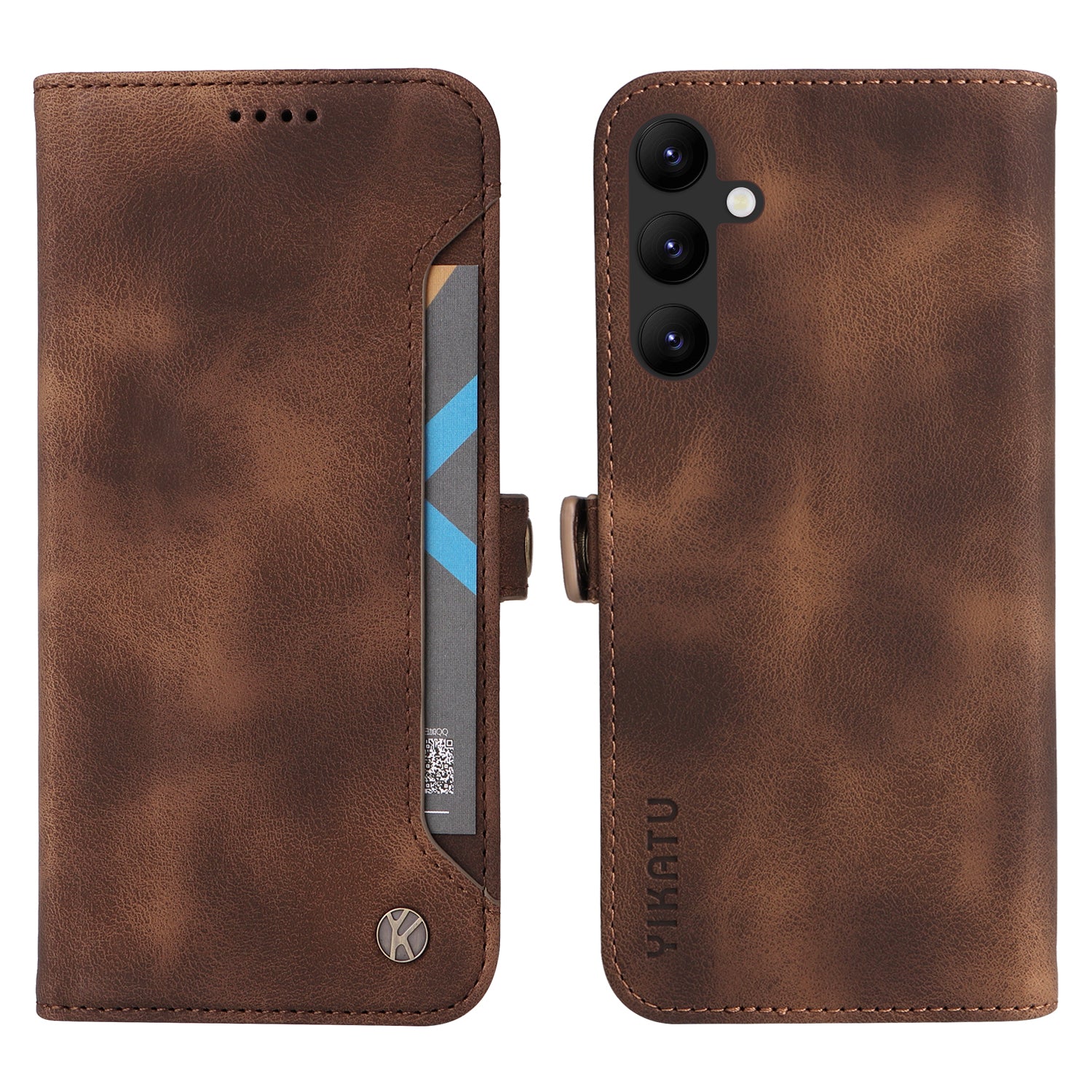 YIKATU YK-002 For Samsung Galaxy A34 5G Skin-Touch PU Leather Flip Cover Drop-Proof Wallet Phone Case with Card Slot