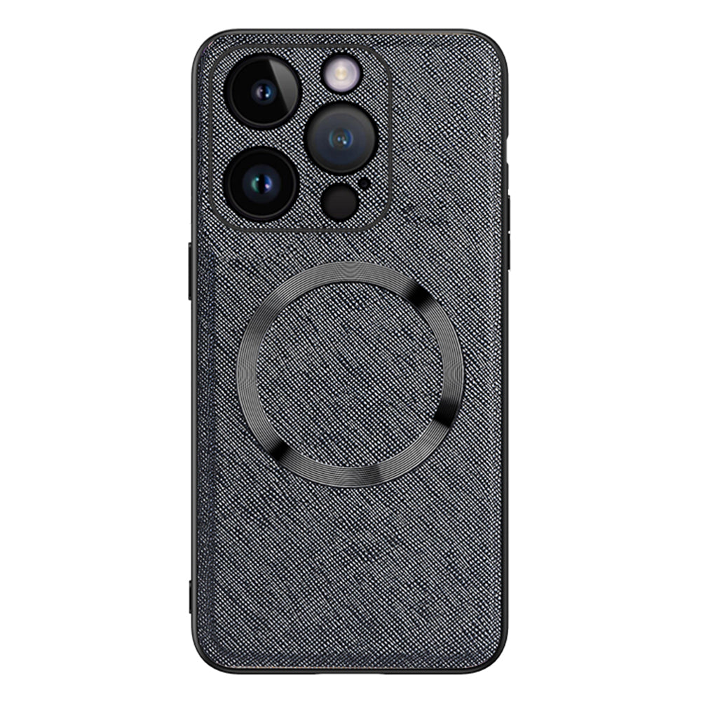 Magnetic Phone Case for iPhone 14 Pro Leather TPU Phone Cover Compatible with MagSafe