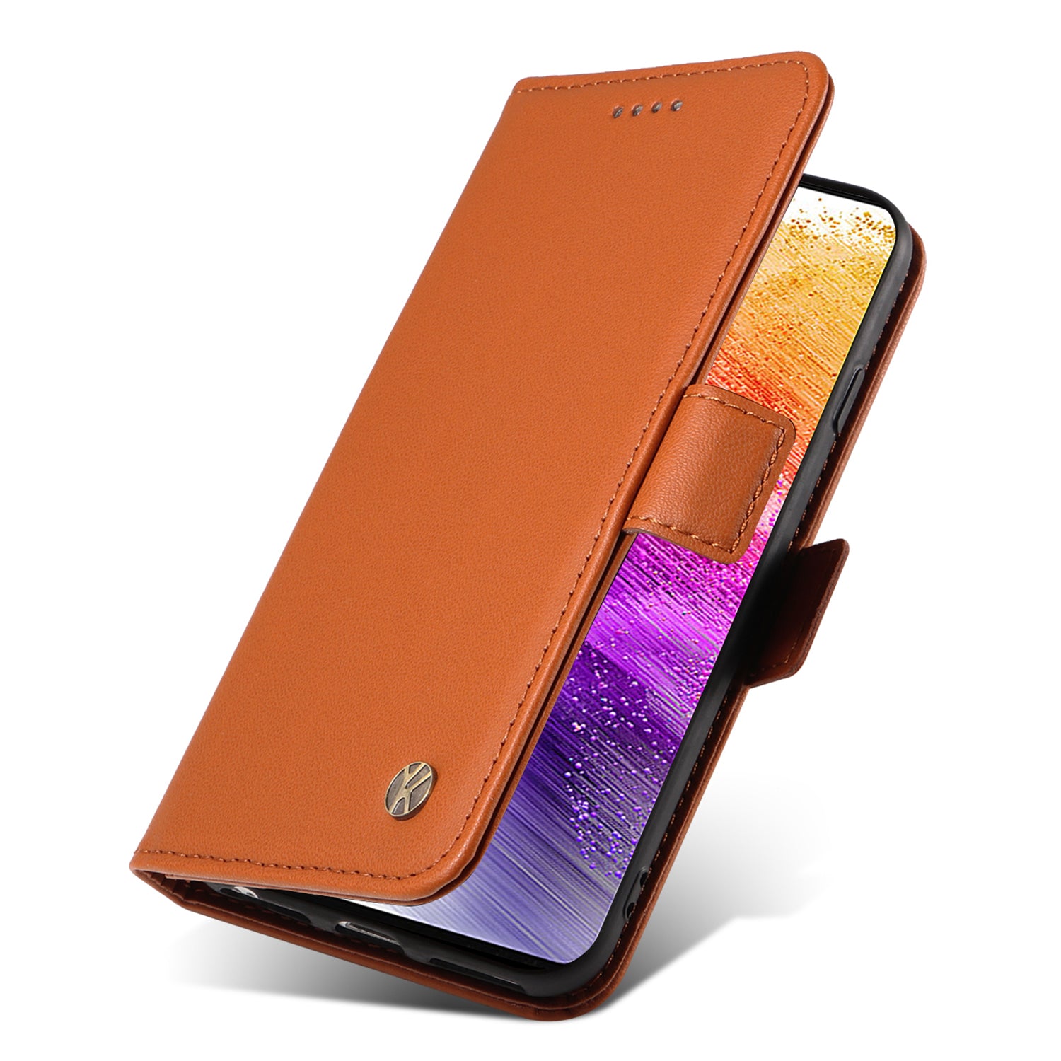 YIKATU YK-003 For Samsung Galaxy A73 5G Wallet Phone Case Stand Magnetic Closure Matte TPU PU Leather Cover