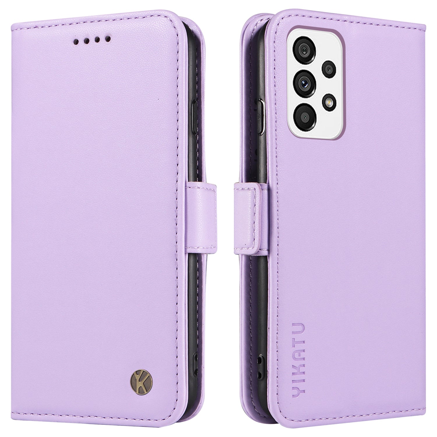 YIKATU YK-003 For Samsung Galaxy A73 5G Wallet Phone Case Stand Magnetic Closure Matte TPU PU Leather Cover
