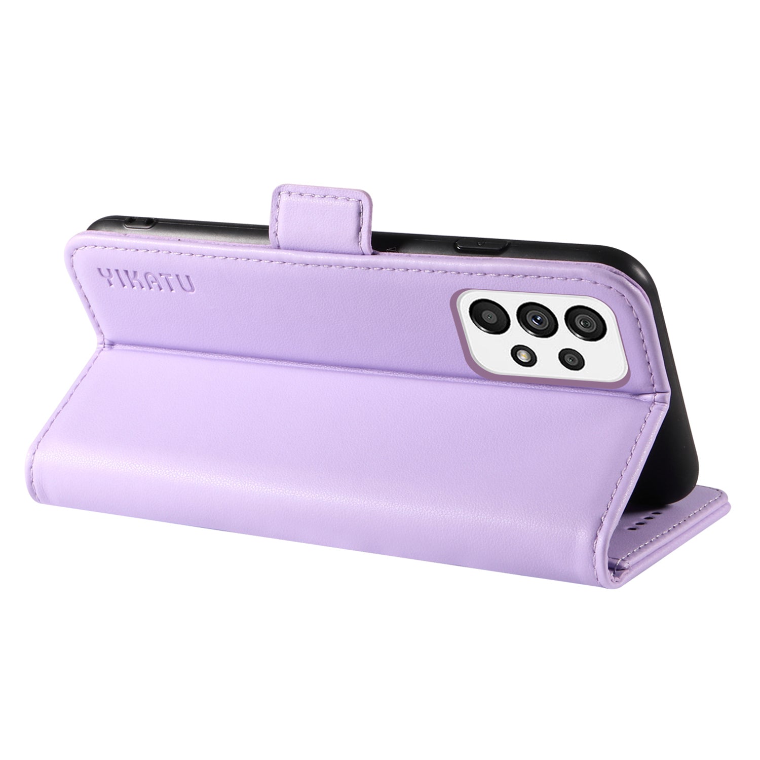 YIKATU YK-003 For Samsung Galaxy A73 5G Wallet Phone Case Stand Magnetic Closure Matte TPU PU Leather Cover