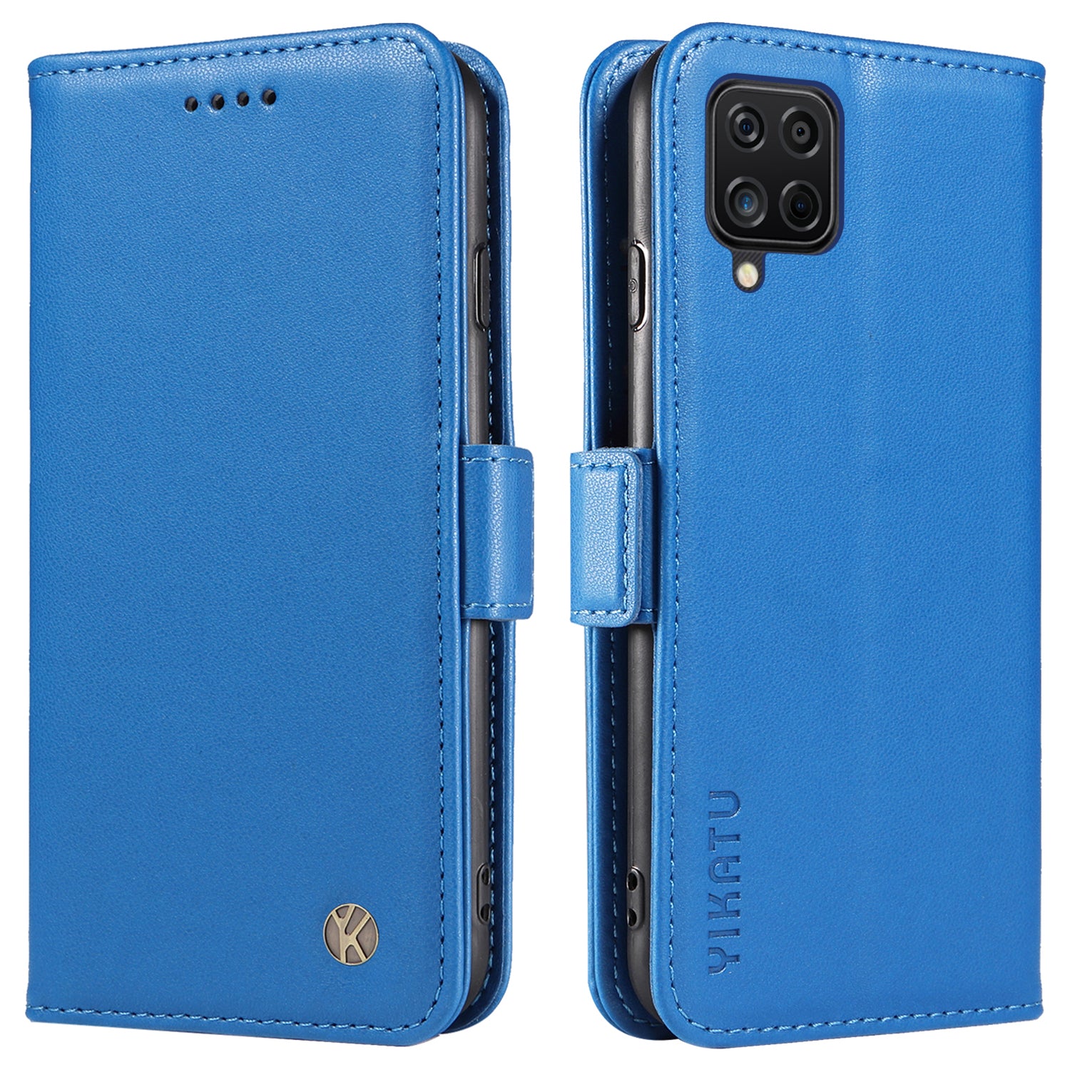 YIKATU YK-003 For Samsung Galaxy A12 Anti-Scratch PU Leather Wallet Phone Case Stand Magnetic Phone Shell Cover