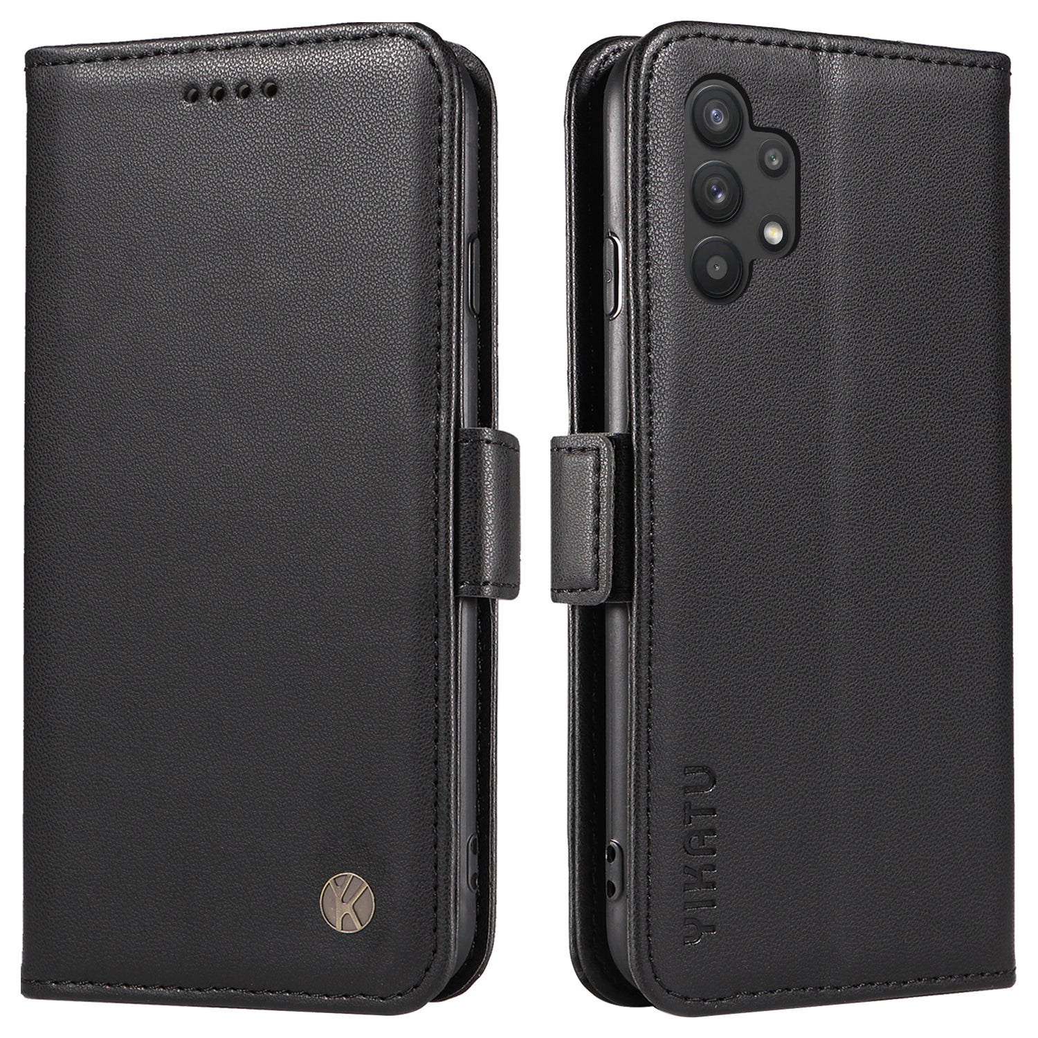 YIKATU YK-003 Stand Shell for Samsung Galaxy A32 5G / M32 5G Magnetic Phone Wallet Leather Case Anti-fall Cover