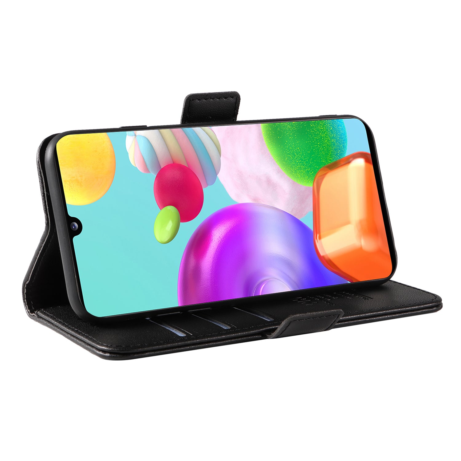 YIKATU YK-003 Leather Phone Shell for Samsung Galaxy A41 (Global Version) Wallet Case Stand Magnetic Anti-fall Cover