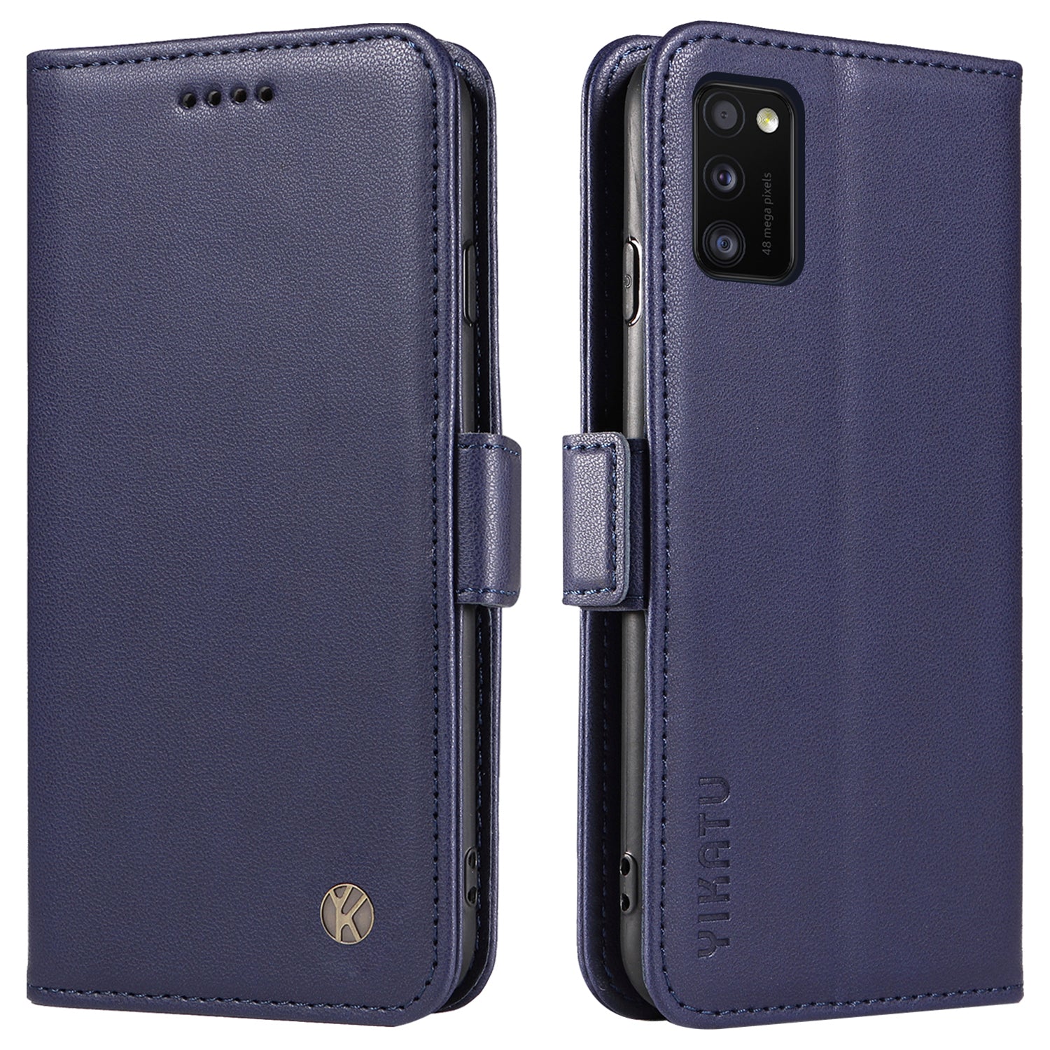 YIKATU YK-003 Leather Phone Shell for Samsung Galaxy A41 (Global Version) Wallet Case Stand Magnetic Anti-fall Cover