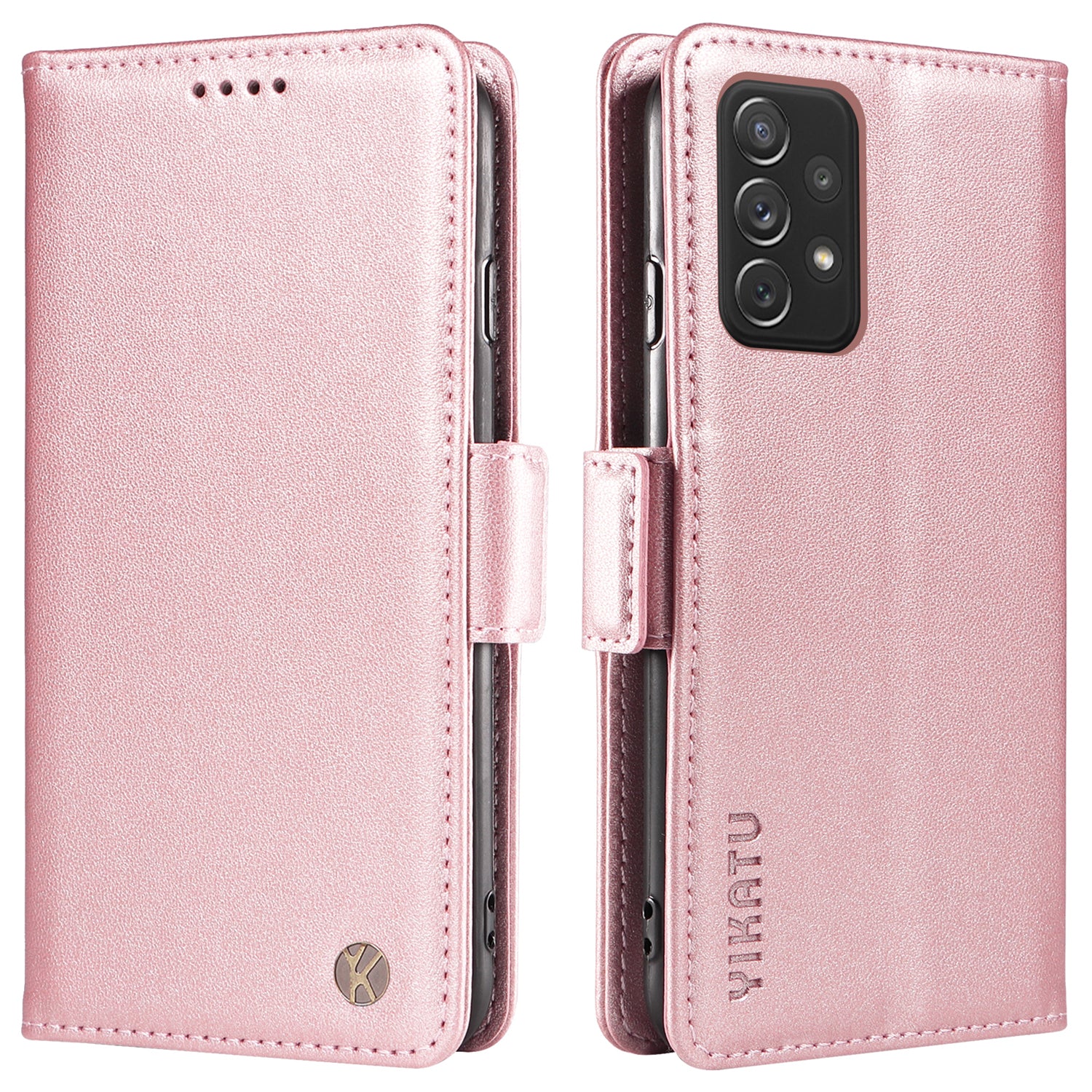 YIKATU YK-003 For Samsung Galaxy A72 4G / 5G Stand Magnetic Cover Leather Phone Shell Wallet Case