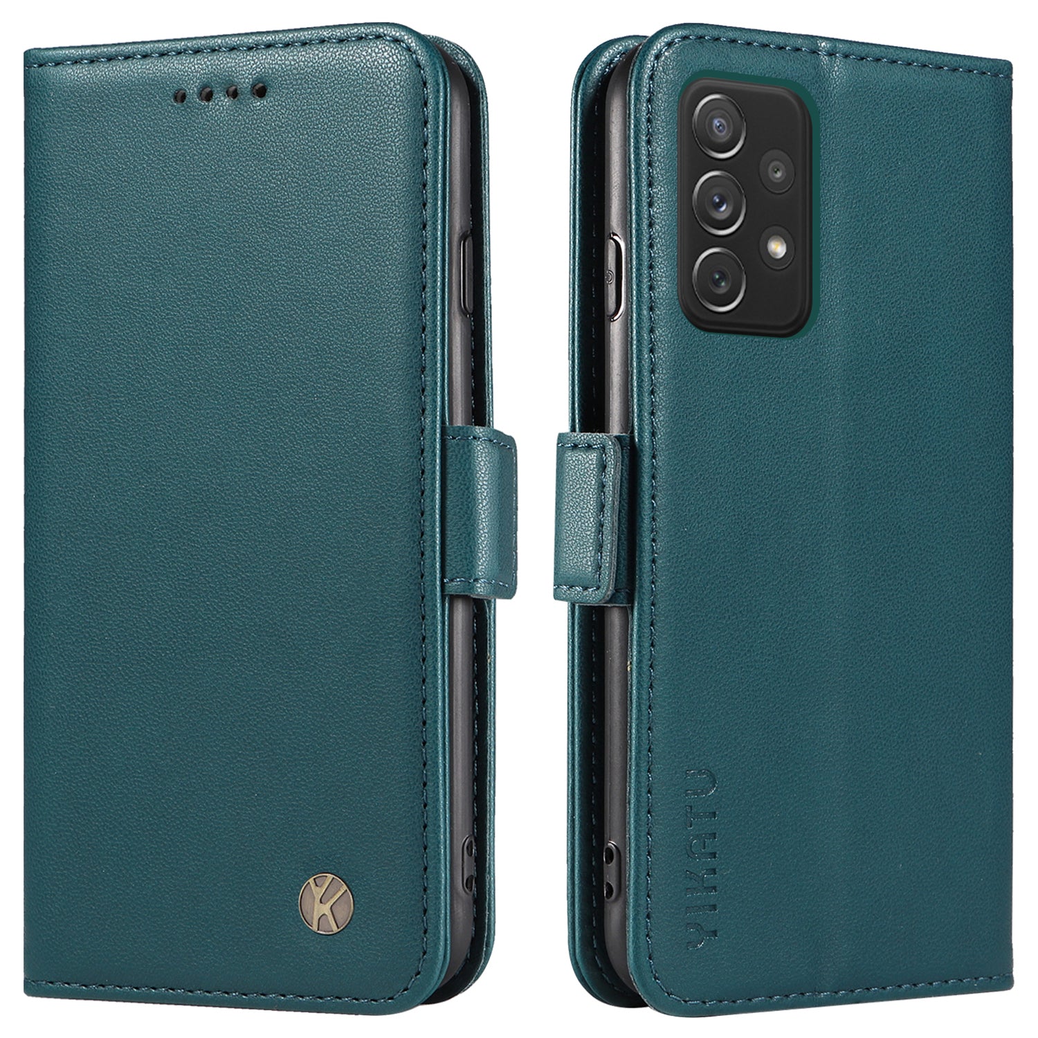 YIKATU YK-003 For Samsung Galaxy A72 4G / 5G Stand Magnetic Cover Leather Phone Shell Wallet Case