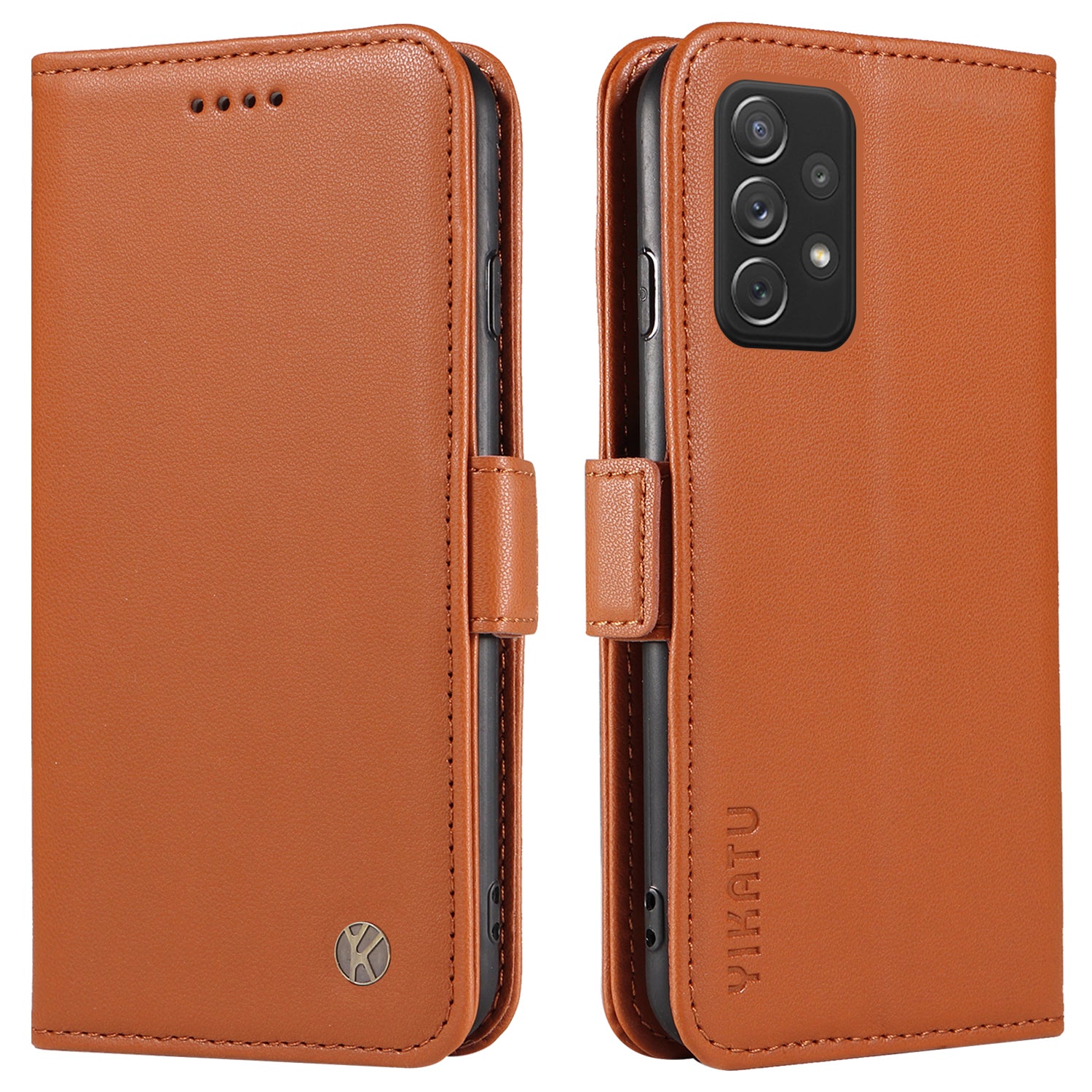 YIKATU YK-003 For Samsung Galaxy A72 4G / 5G Stand Magnetic Cover Leather Phone Shell Wallet Case