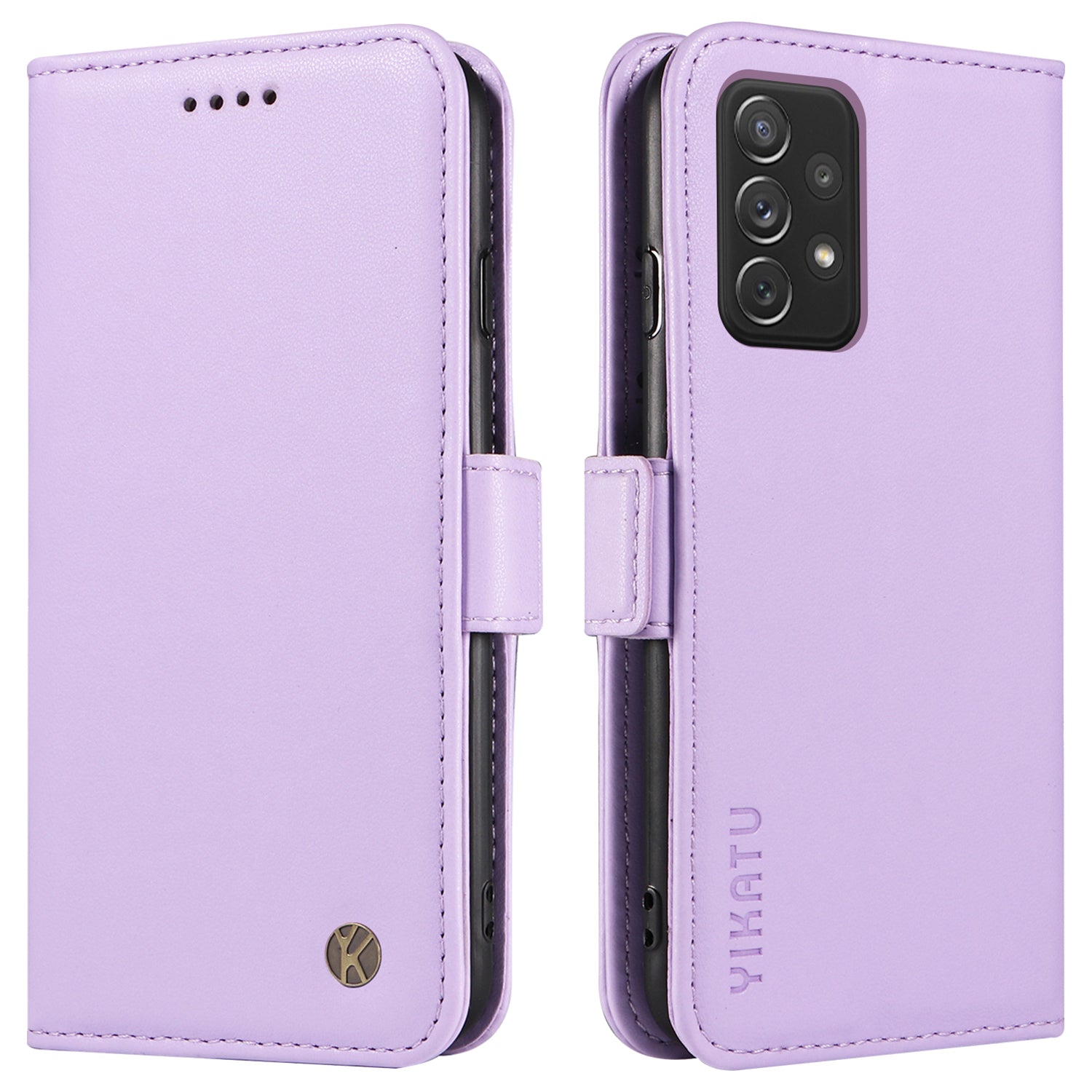 YIKATU YK-003 For Samsung Galaxy A72 4G / 5G Stand Magnetic Cover Leather Phone Shell Wallet Case